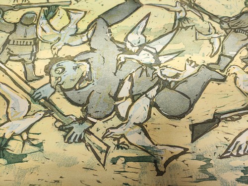 Quadro litografia mino maccari - litografia,