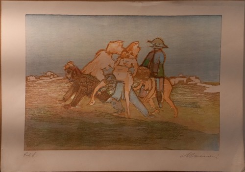 Mino maccari litografia - litografia, su