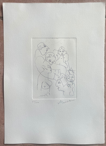 Mino maccari acquaforte - maccari, figure
